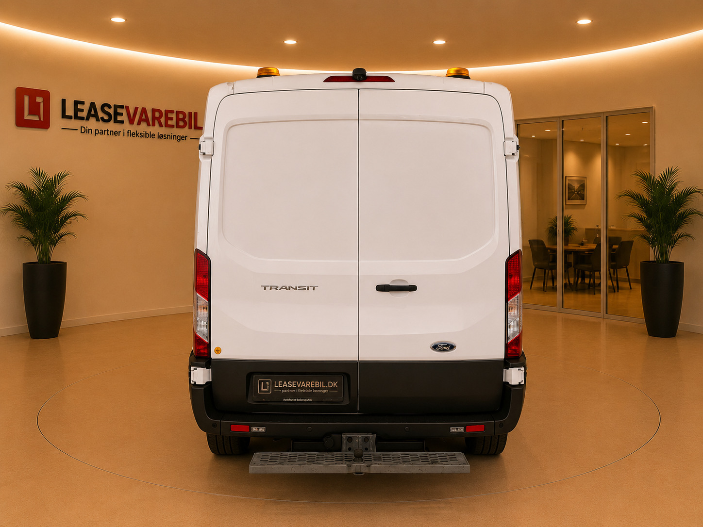 Hvid Ford Transit 350 L3 Van fra 2019