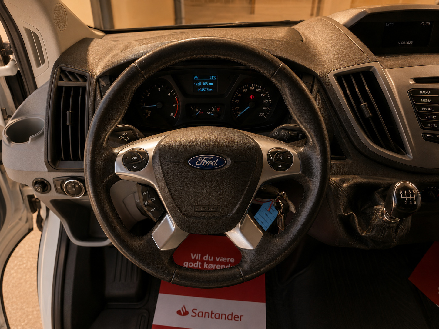 Hvid Ford Transit 350 L3 Van fra 2019