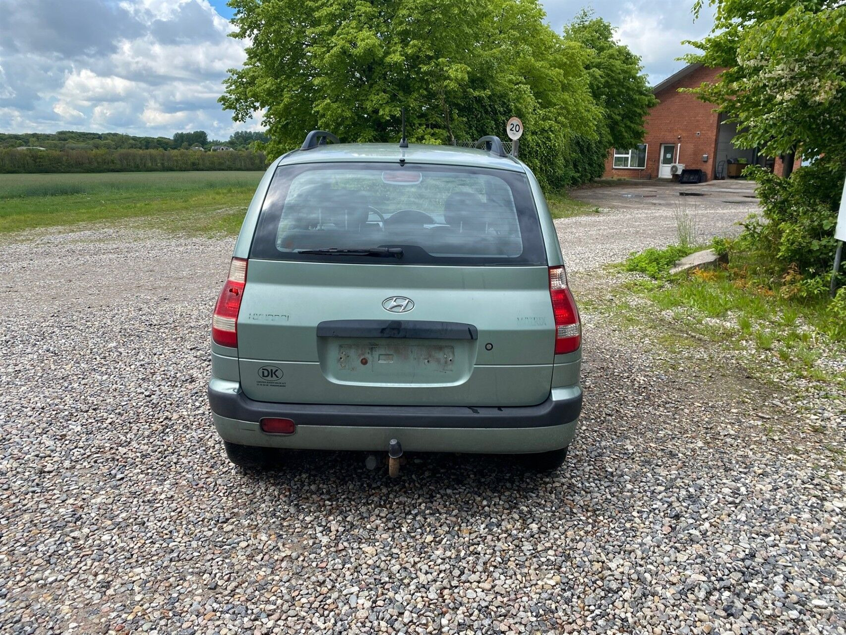 Grøn Hyundai Matrix fra 2008 set udefra