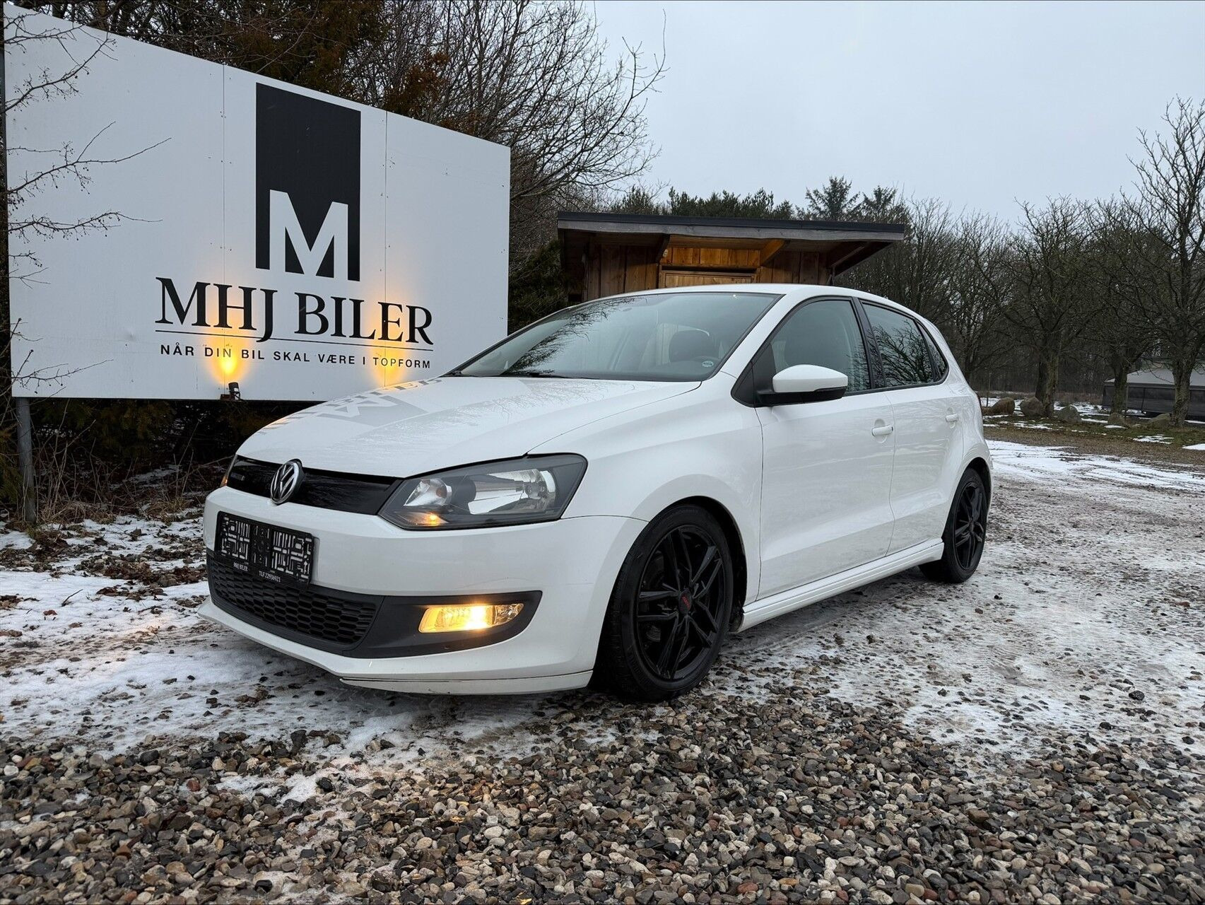 Hvid VW Polo fra 2011