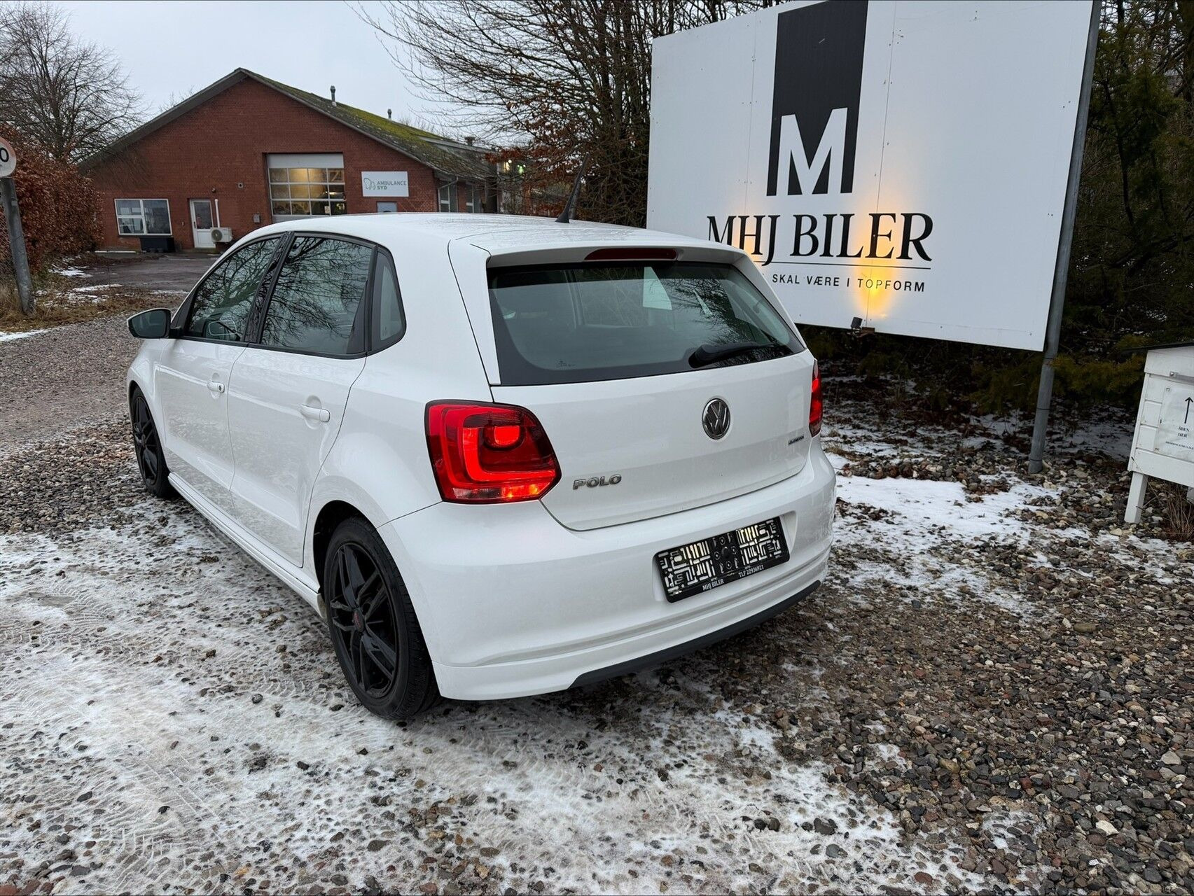 Hvid VW Polo fra 2011