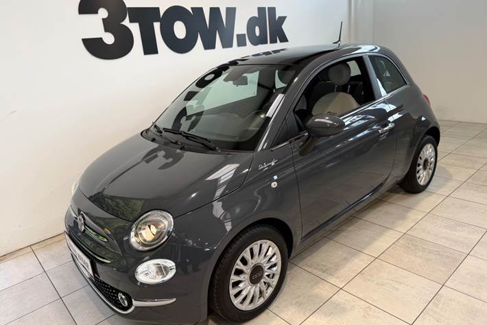 Grå Fiat 500 fra 2021
