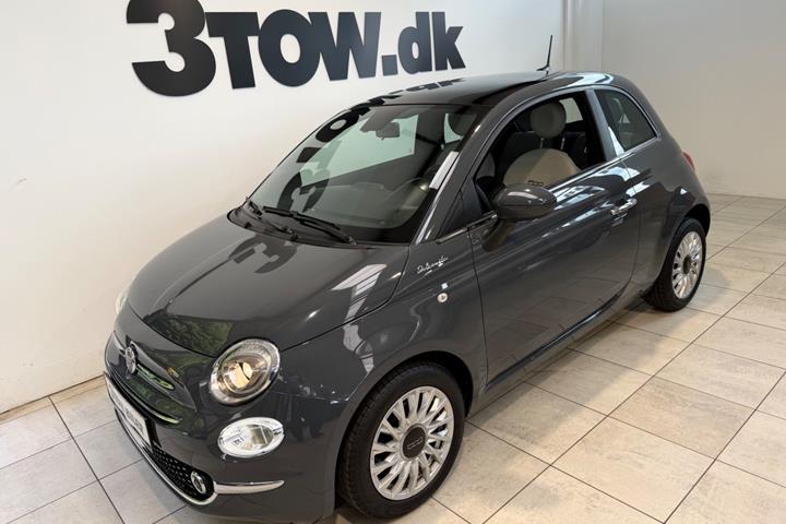 Grå Fiat 500 fra 2021