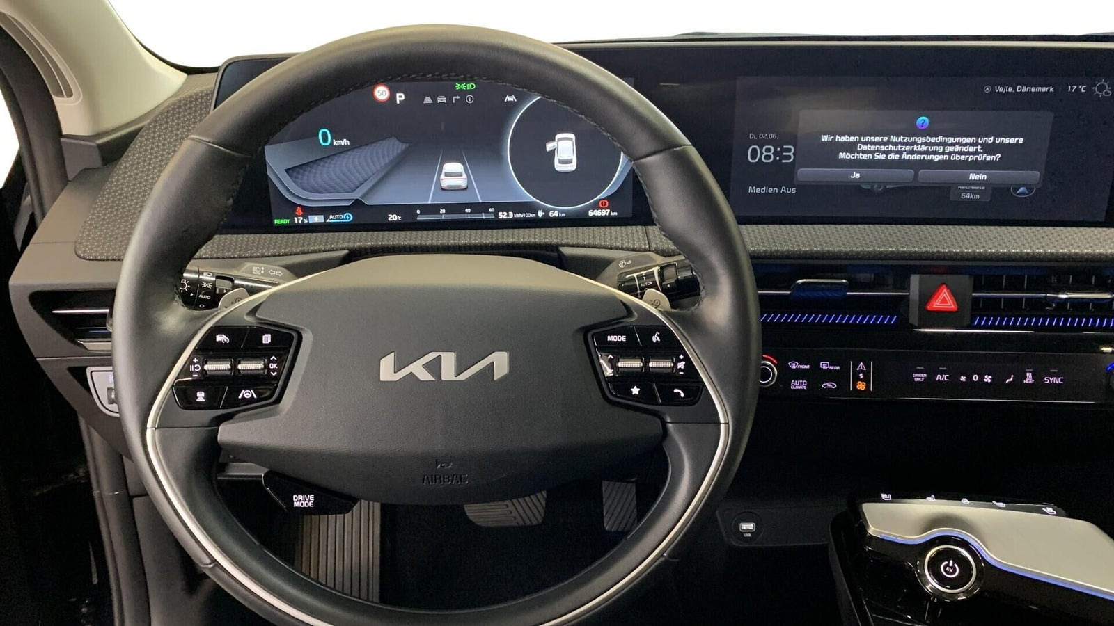 Grå Kia EV6 fra 2023