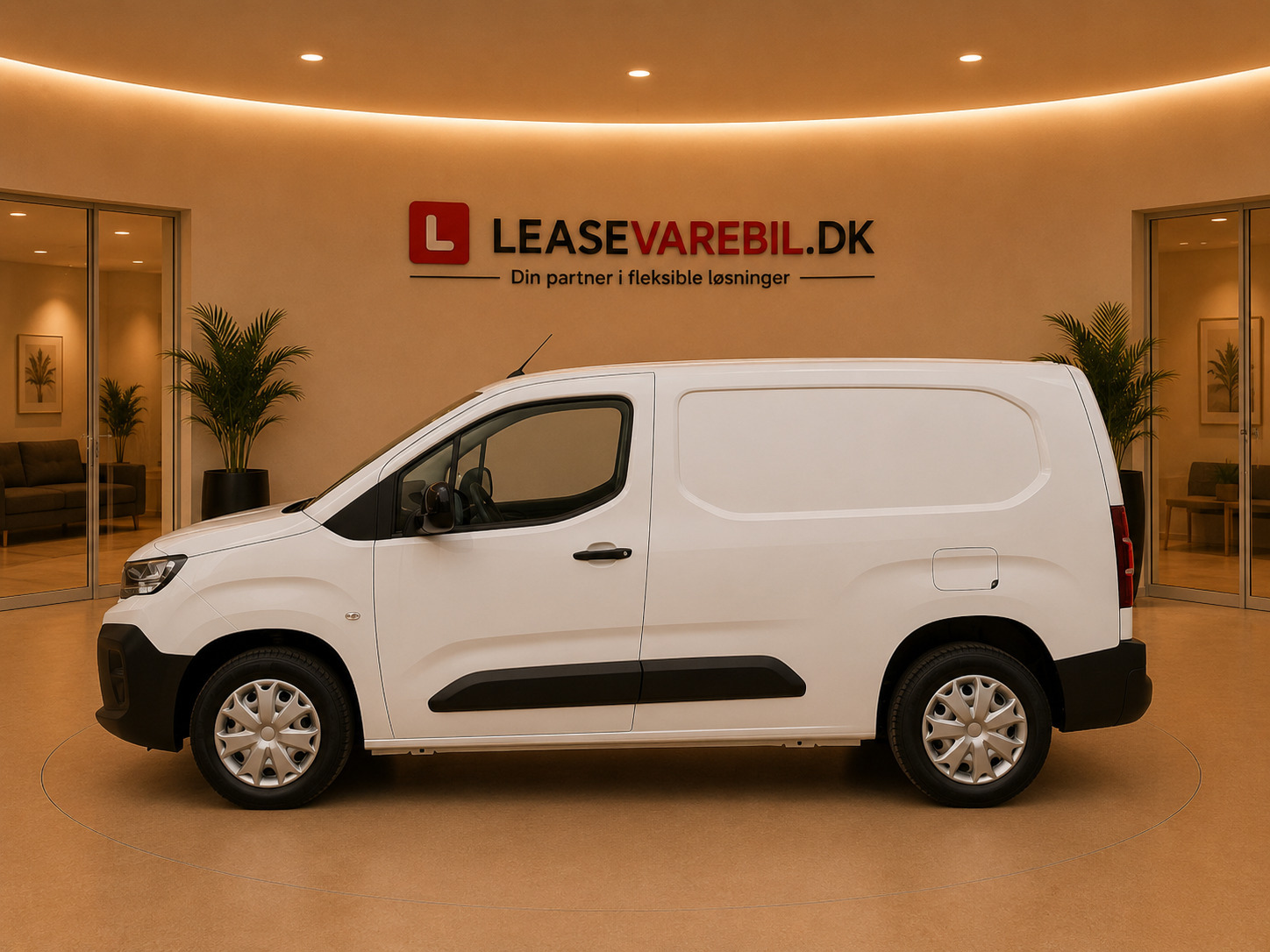 Hvid Peugeot Partner fra 2024