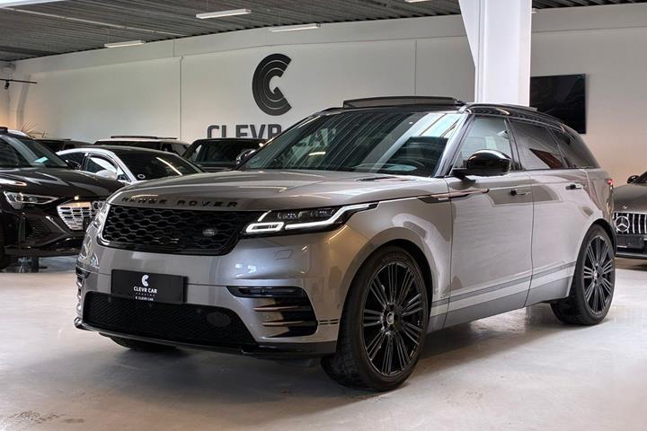 Sølv Land Rover Range Rover Velar fra 2018 set udefra