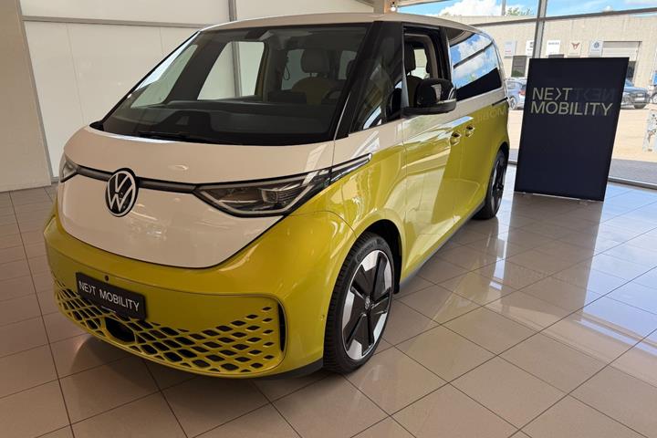 Gul VW ID.Buzz fra 2024 set udefra