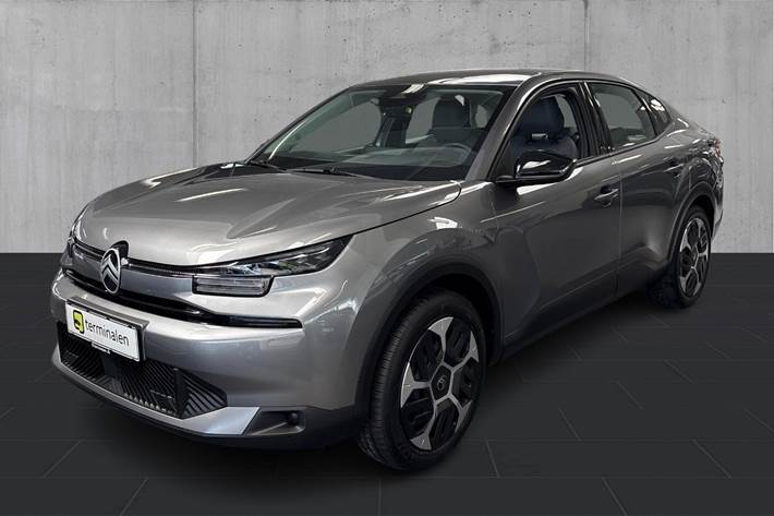 Grå Citroën ë-C4 X fra 2024 set udefra