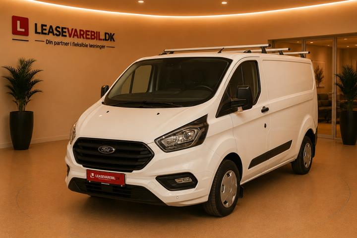 Hvid Ford Transit Custom 300 L2 fra 2021 set udefra