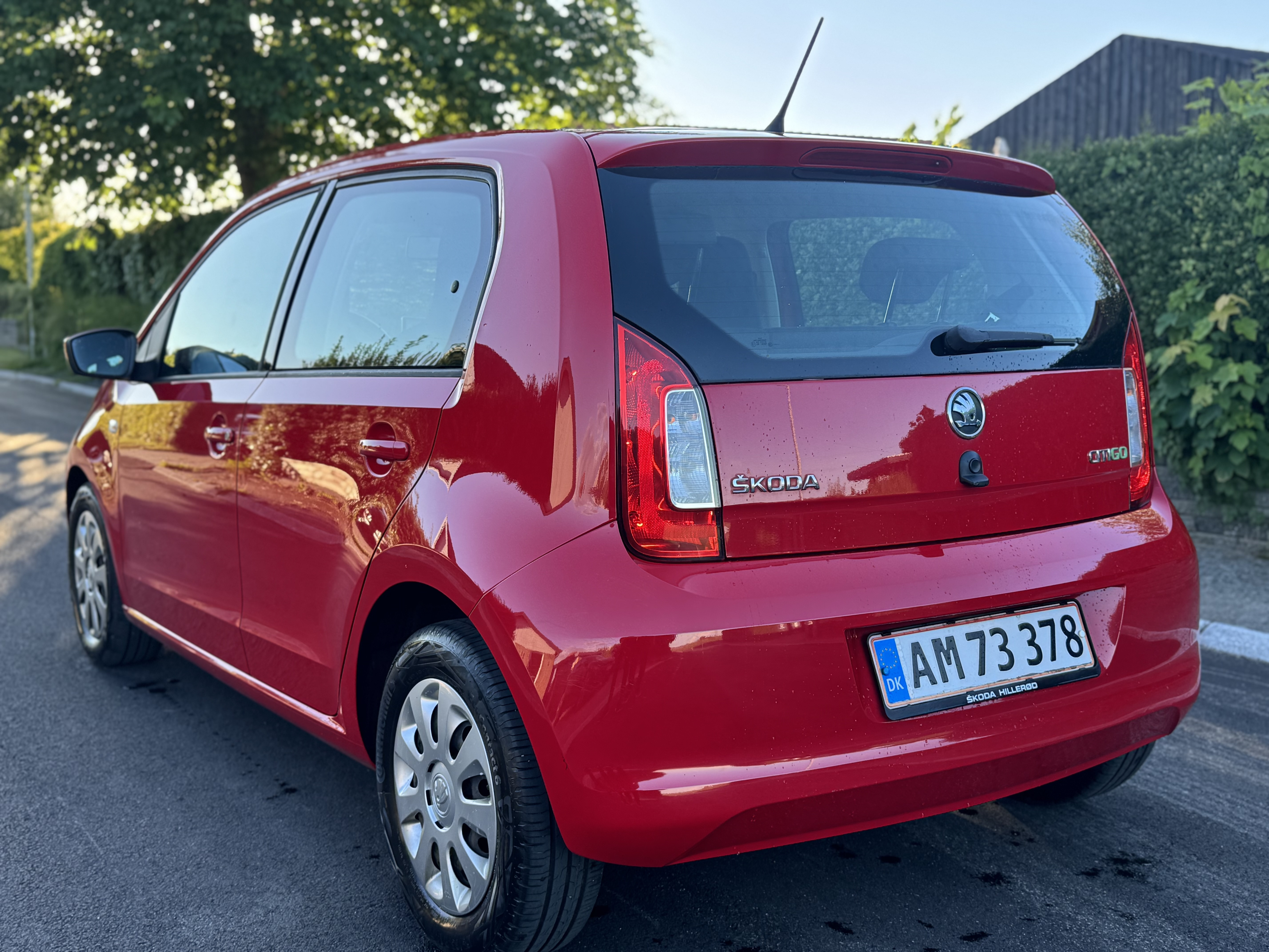 Rød Skoda Citigo fra 2014