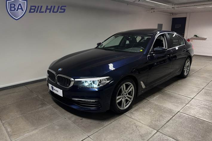 Blå BMW 520d fra 2018