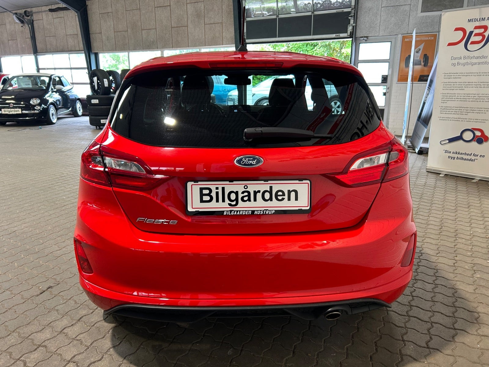 Rød Ford Fiesta fra 2019