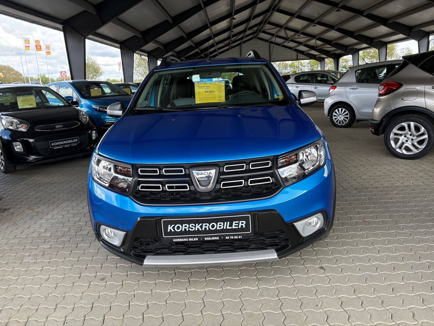 Blå Dacia Sandero fra 2018