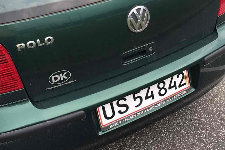 Grøn VW Polo fra 2001