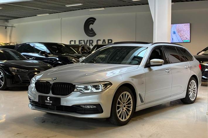 Sølv BMW 530i fra 2018
