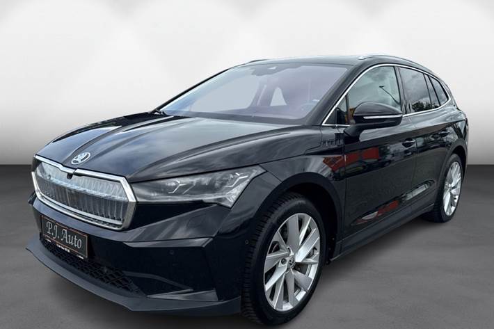 Sort Skoda Enyaq fra 2022 set udefra