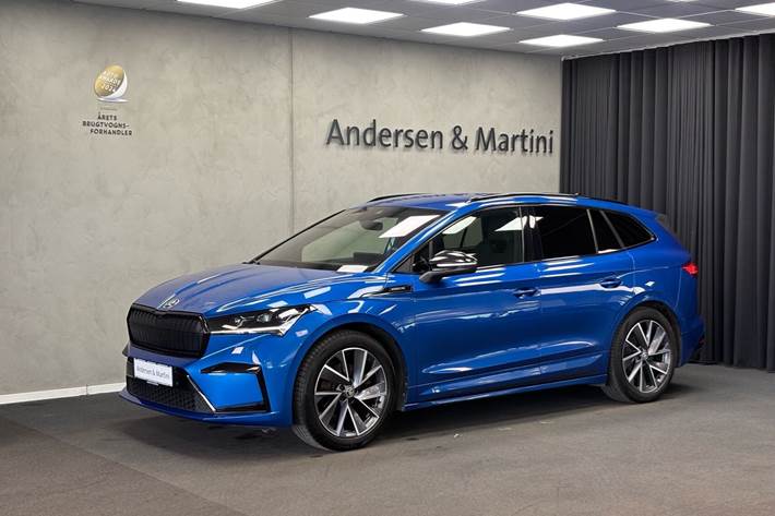 Blå Skoda Enyaq fra 2021