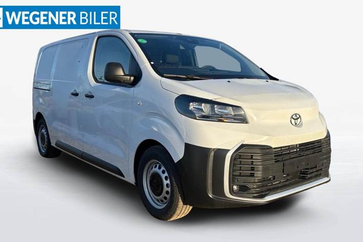 Hvid Toyota ProAce fra 2025 set udefra