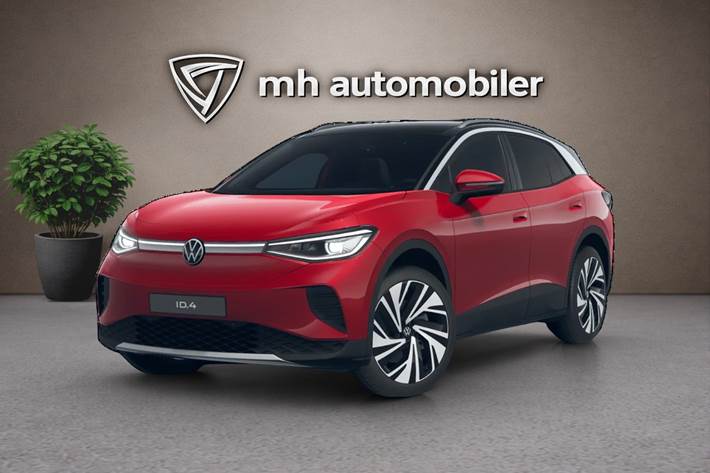 Rød VW ID.4 fra 2025 set udefra