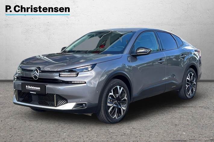 Grå Citroën ë-C4 X fra 2024 set udefra