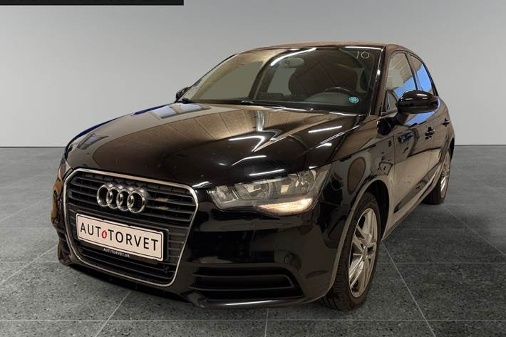 Sort Audi A1 fra 2012 set udefra