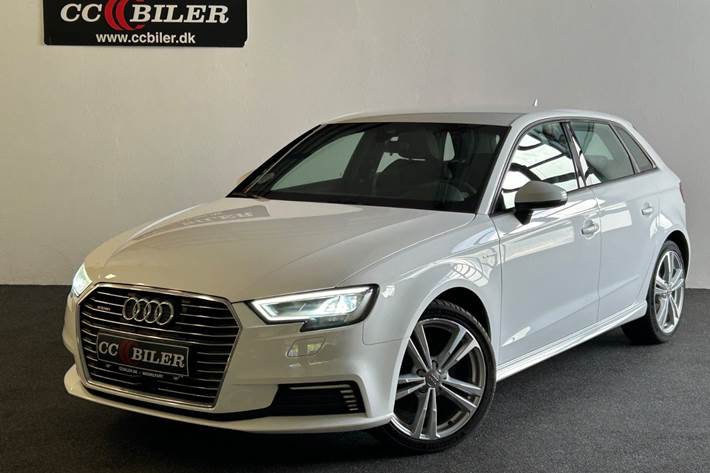 Hvid Audi A3 fra 2018 set udefra