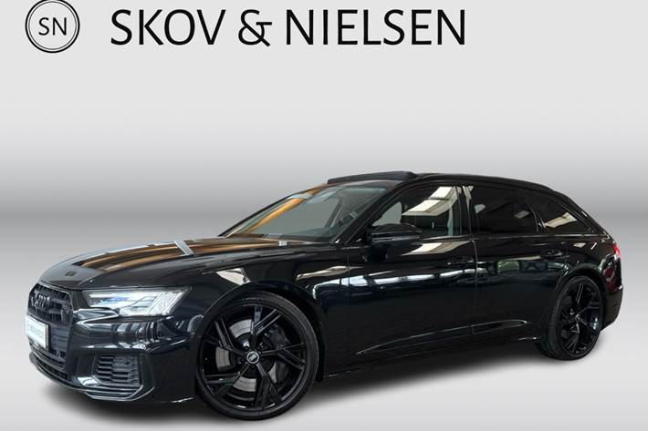 Sort Audi S6 fra 2021 set udefra