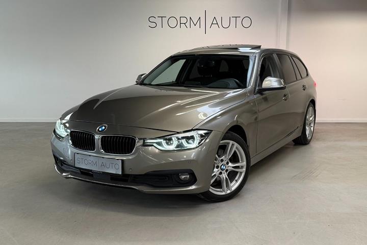Orange BMW 320d fra 2016 set udefra