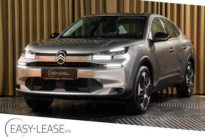 Grå Citroën ë-C4 X fra 2025 set udefra