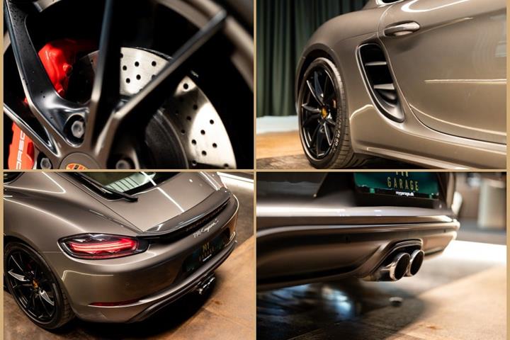 Grå Porsche 718 Cayman S fra 2016 set udefra