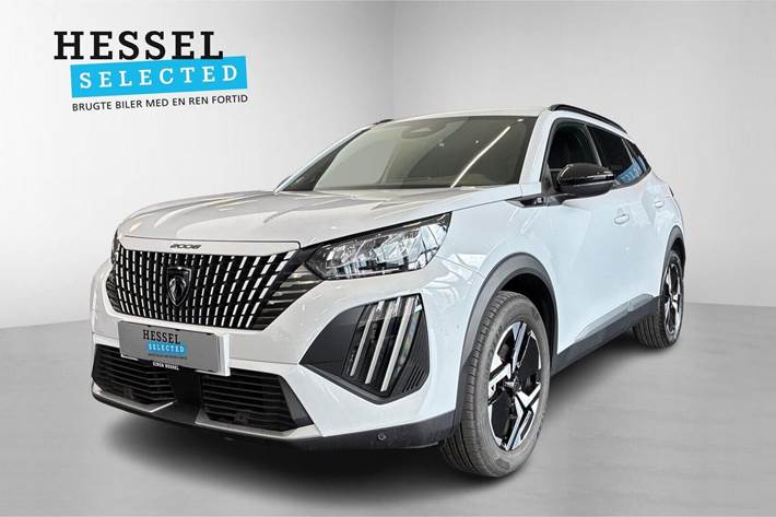 Hvid Peugeot e-2008 fra 2025 set udefra