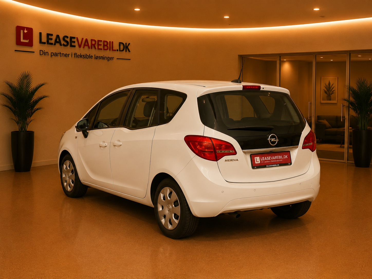 Hvid Opel Meriva fra 2017