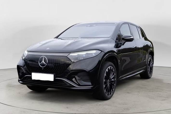 Sort Mercedes EQS580 SUV fra 2024