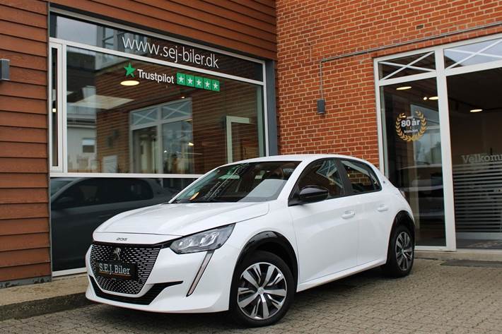Hvid Peugeot e-208 fra 2023