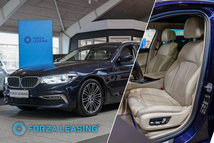 Blå BMW 530d fra 2019