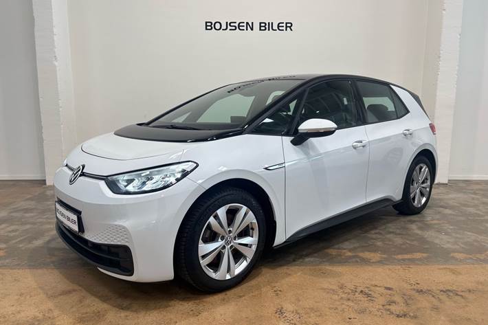 Hvid VW ID.3 fra 2023 set udefra