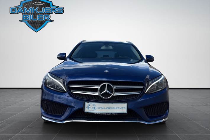 Blå Mercedes C200 d fra 2016