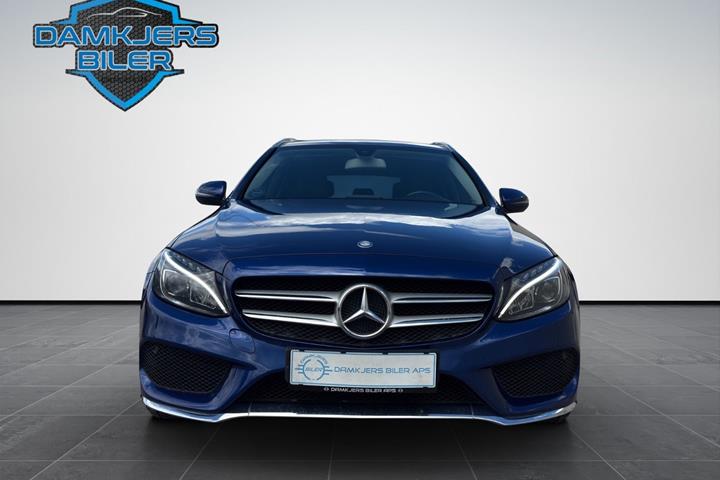 Blå Mercedes C200 d fra 2016