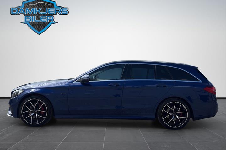 Blå Mercedes C200 d fra 2016