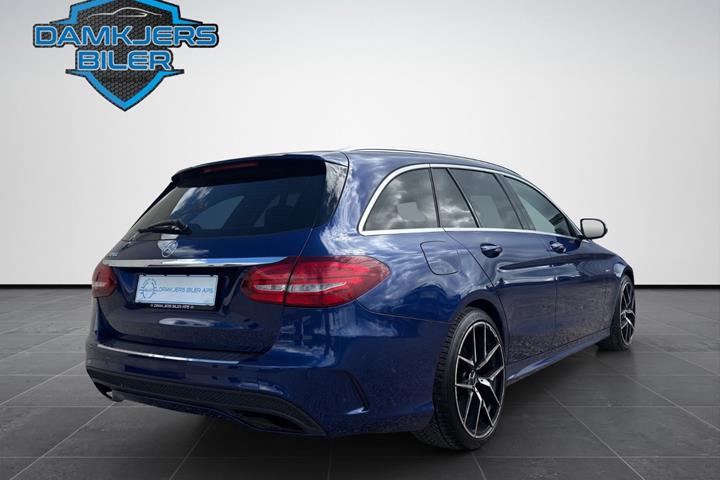 Blå Mercedes C200 d fra 2016