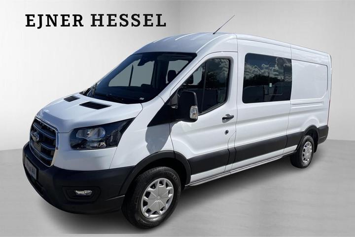 Hvid Ford E-Transit 390 L3 Van fra 2022 set udefra