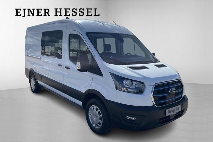 Hvid Ford E-Transit 390 L3 Van fra 2022 set udefra