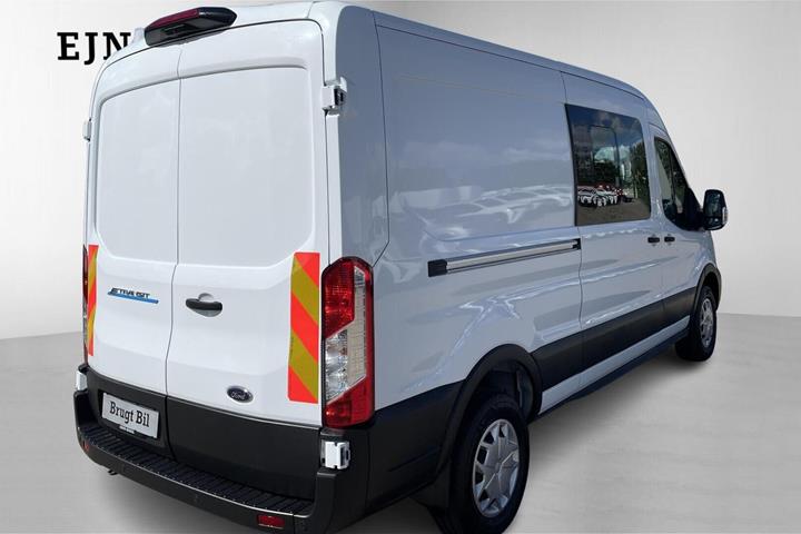 Hvid Ford E-Transit 390 L3 Van fra 2022 set udefra