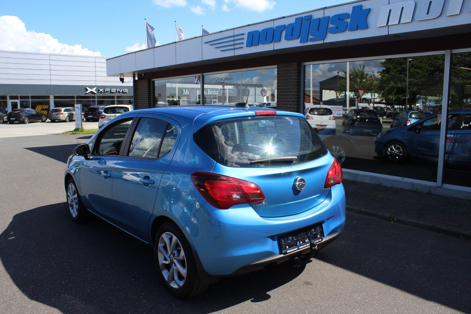 Blå Opel Corsa fra 2018