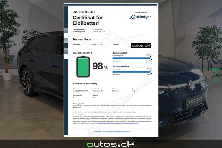 Blå VW ID.7 fra 2025