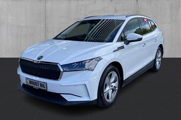 Hvid Skoda Enyaq fra 2021