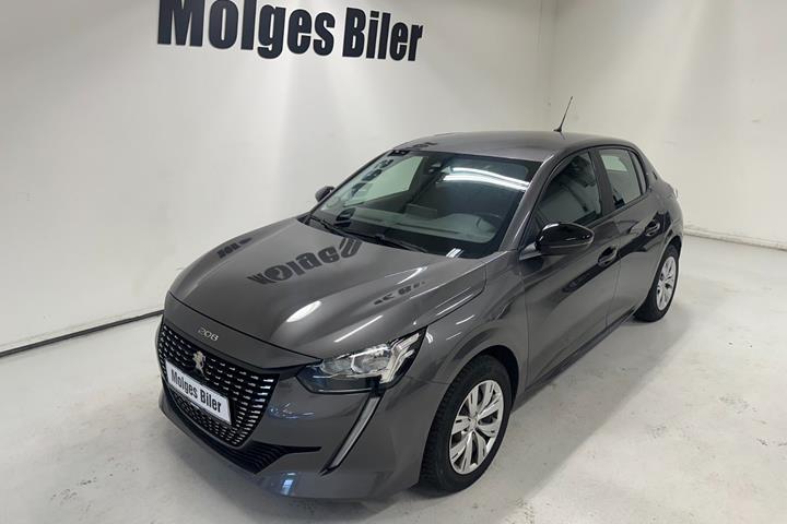 Grå Peugeot 208 fra 2022 set udefra