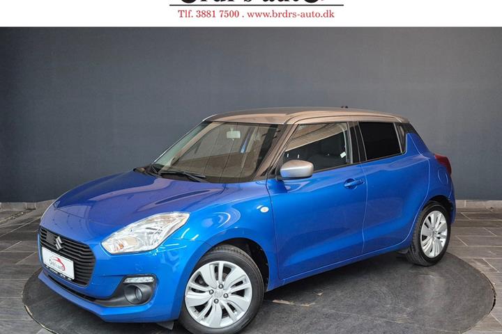 Blå Suzuki Swift fra 2019 set udefra