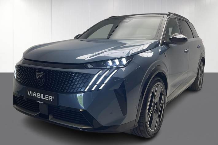 Blå Peugeot e-5008 fra 2025