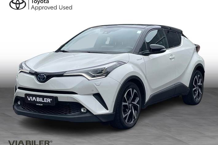 Hvid Toyota C-HR fra 2019